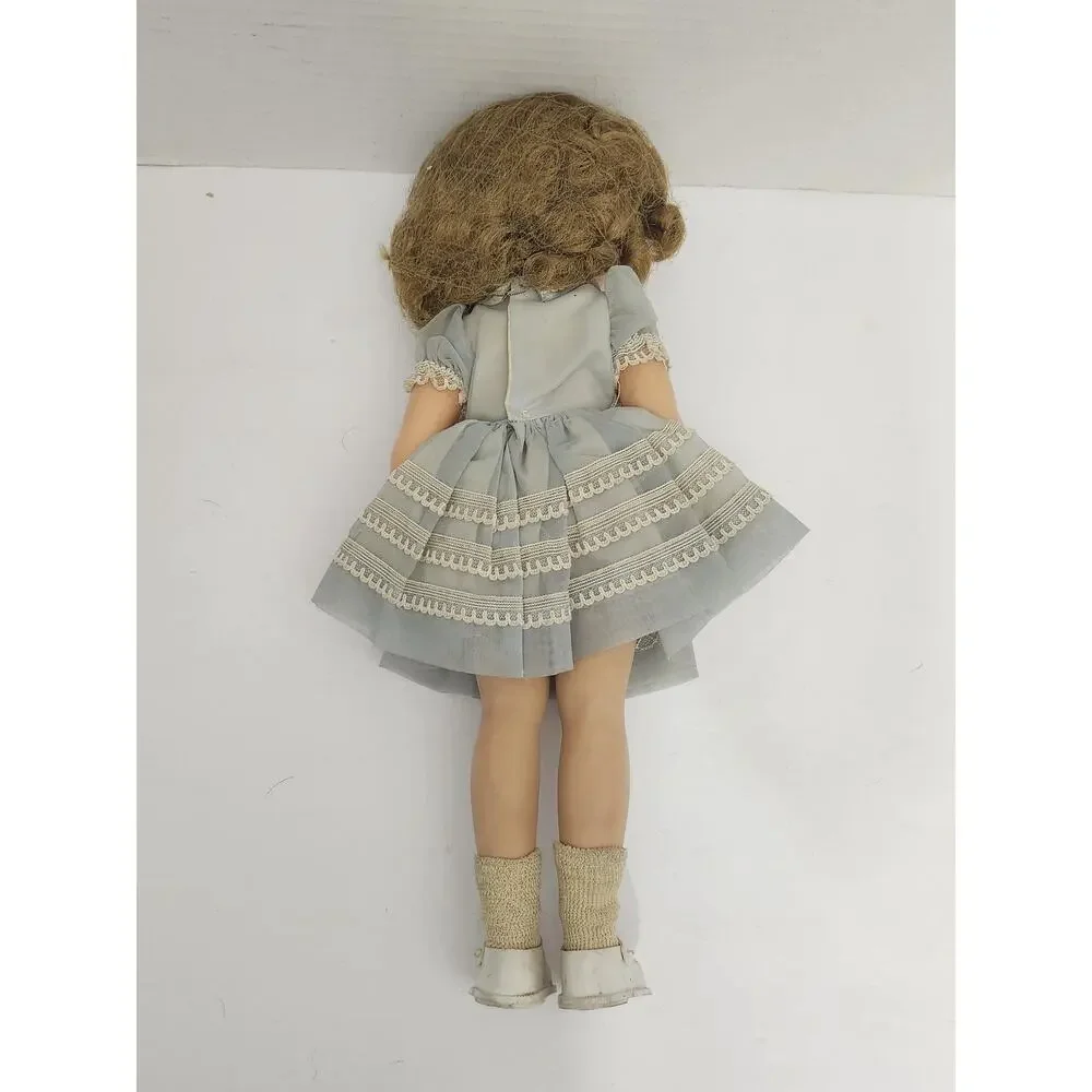 Vintage 1950s Ideal Shirley Temple Doll Blue Lace Dress
